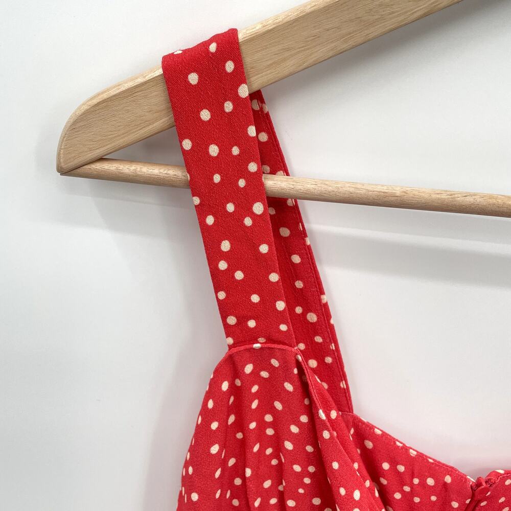 Anthropolgie x Kachel NWT Coral Jordan Polka Dot Jumpsuit // 6 - Picture 9 of 13